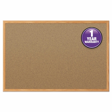Mead Cork Bulletin Board 48x36, Oak S774